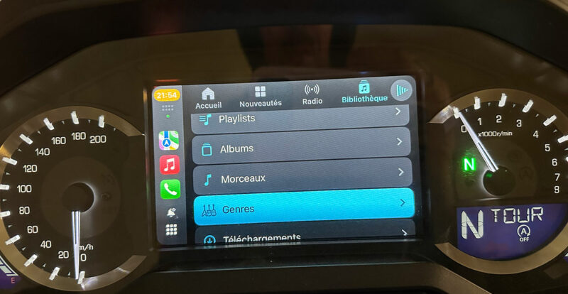 CarPlay sans intercom sur casque sur la Goldwing