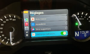 Interface Apple CarPlay sur la Goldwing