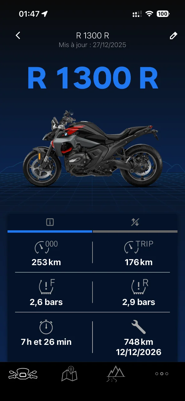 Application mobile pour moto BMW