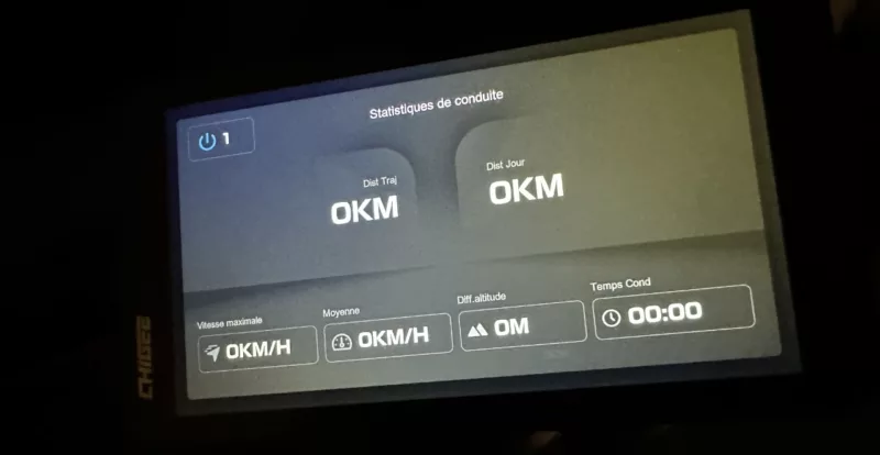 Ecran avant déconnexion du AIO-6 Chigee sur un R1300R