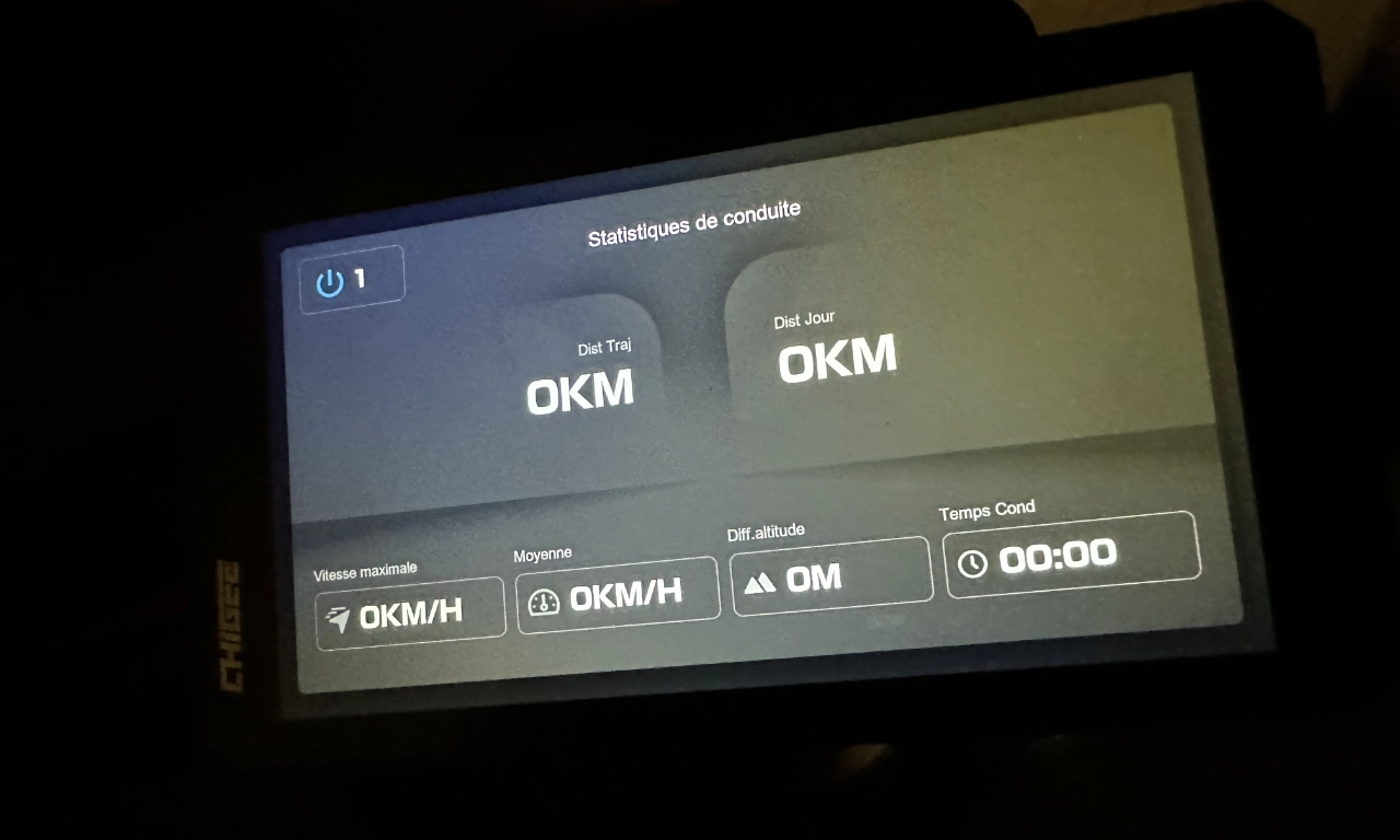 Ecran avant déconnexion du AIO-6 Chigee sur un R1300R