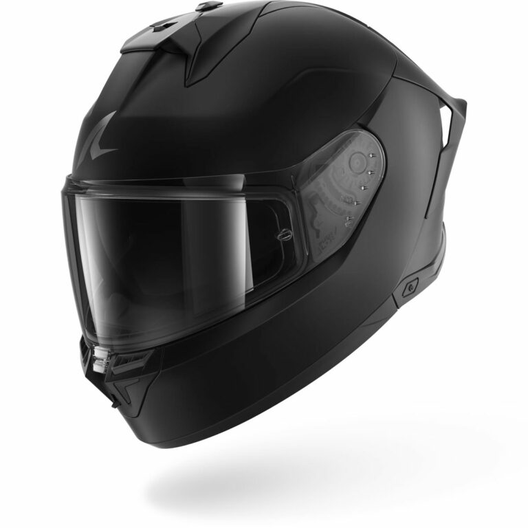 Casque intégral Shark Skwal iCup noir mat avec signature LED verticale sur le spoiler