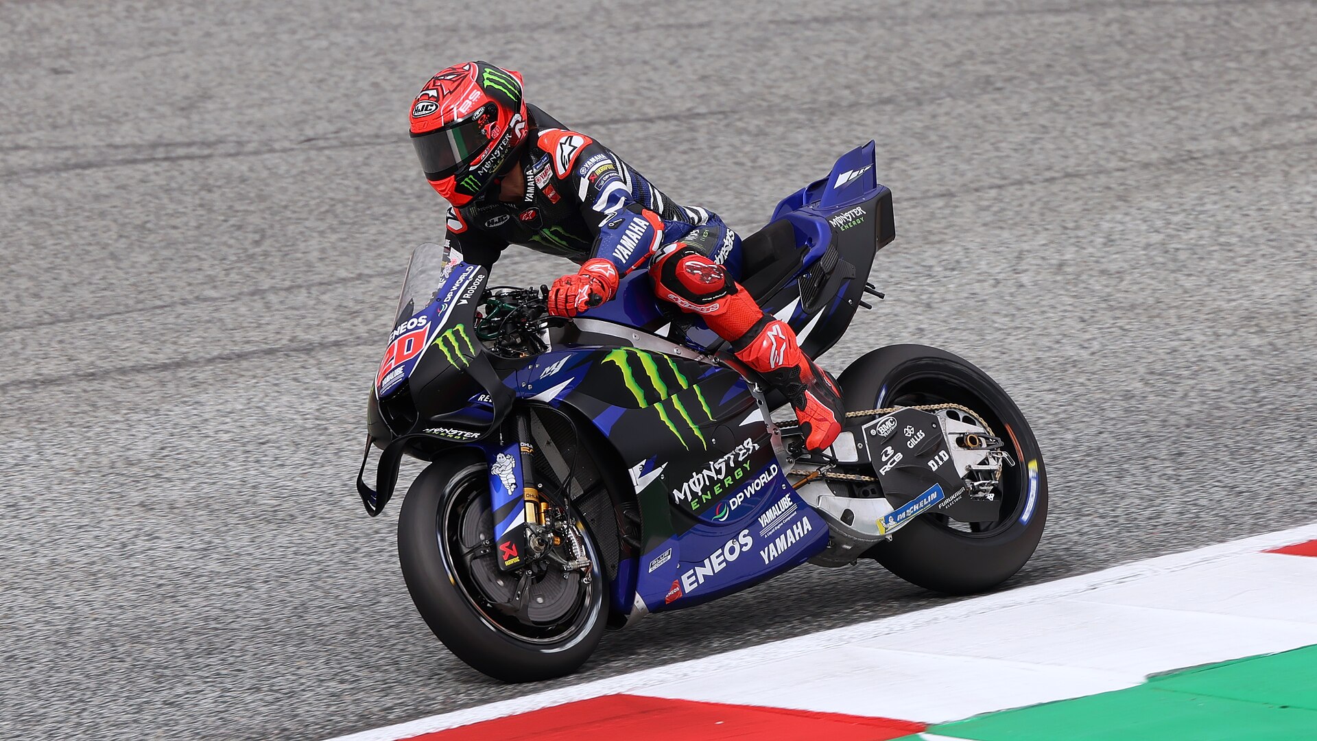 Fabio Quartararo sur la Yamaha n°20 en piste au Grand Prix d'Autriche MotoGP 2026