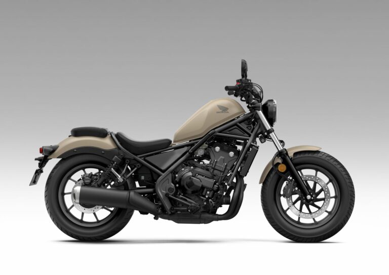 Honda CMX500 Rebel 2027 nouveau coloris marron mat, vue de profil